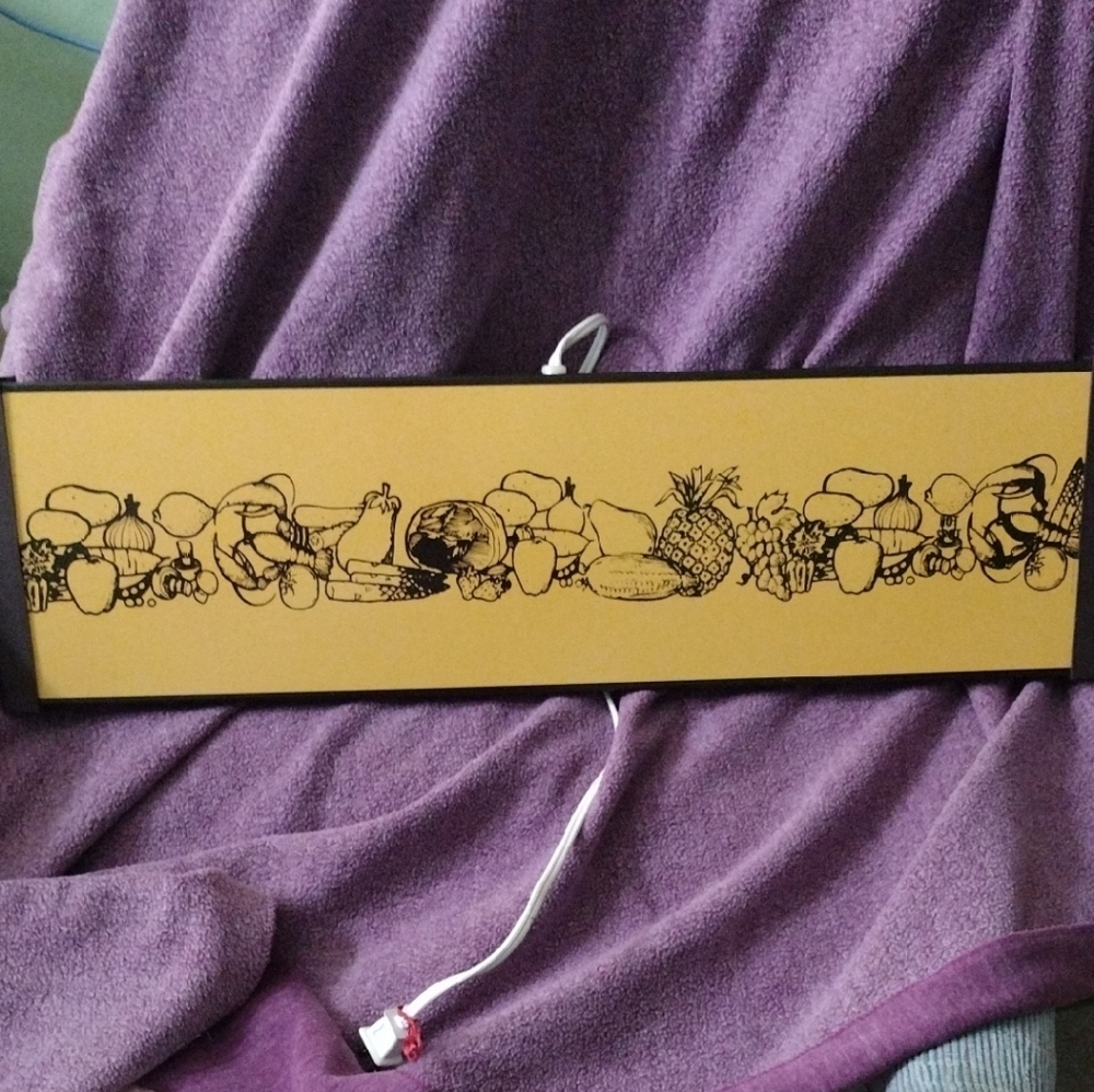 Yellow and Black Fruit Art Panel Warming Tray